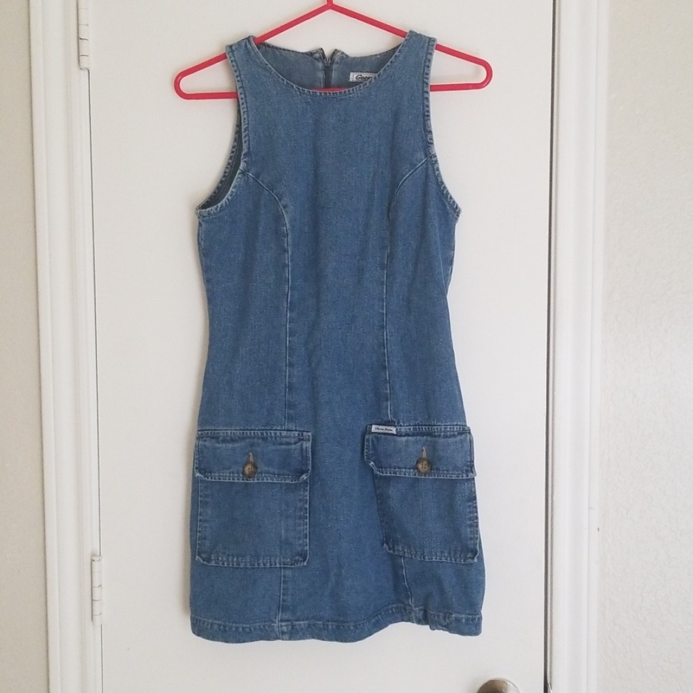 Guess Jeans Dress Denim Jumper Sz 5